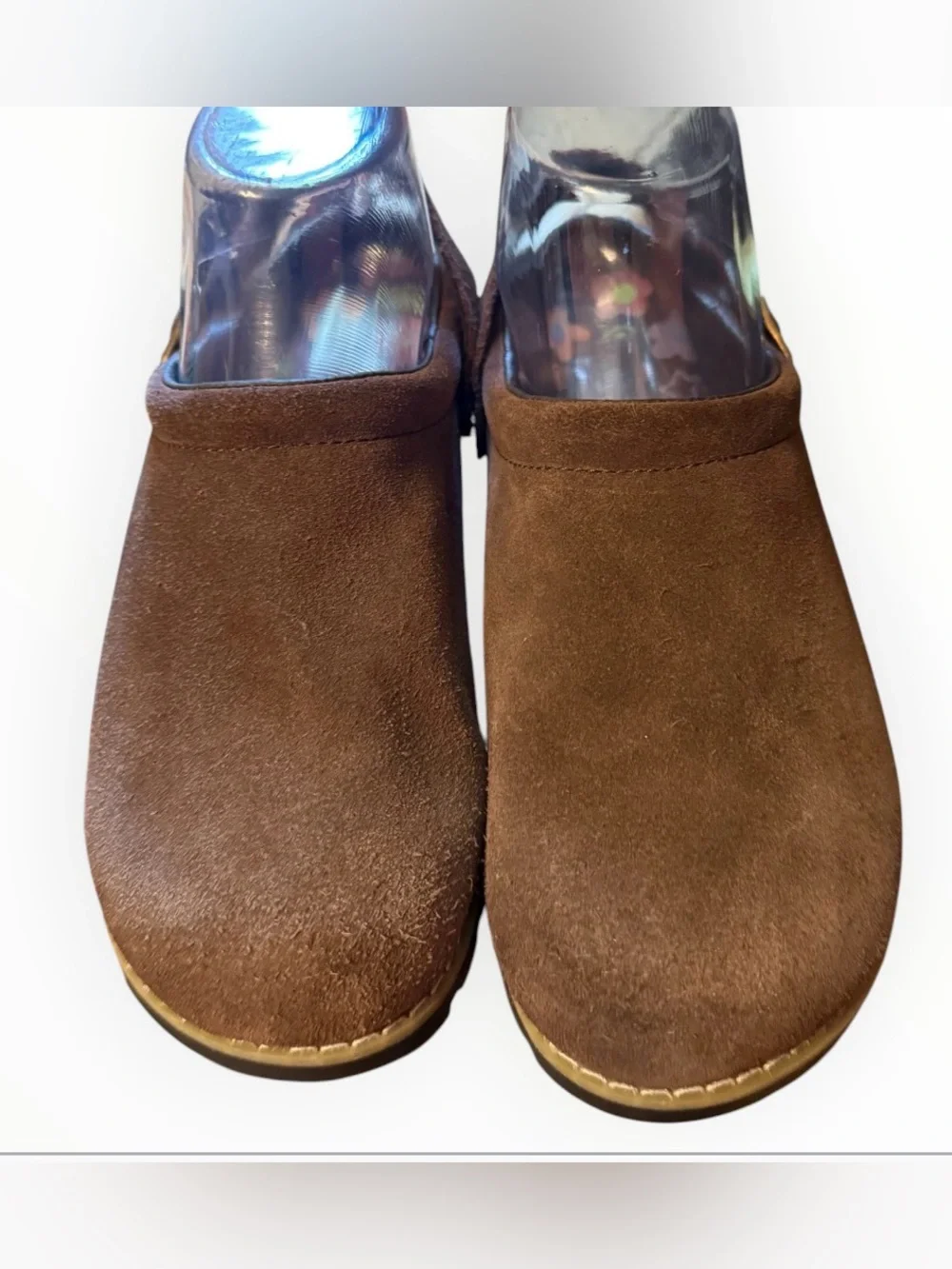 L'AMOUR Girl's Brown leather Suede Clogs